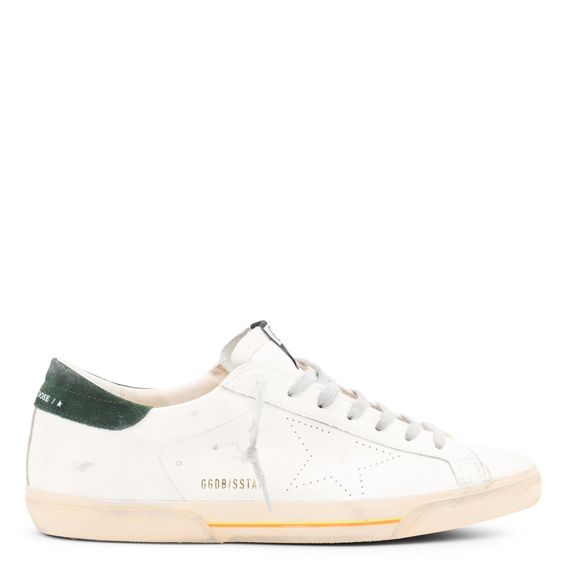 Golden Goose White And Green Super Star Sneakers