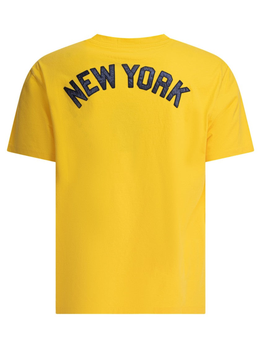 Polo Ralph Lauren Relaxed Fit Yellow Yankees T-Shirt With Embroidered Logo