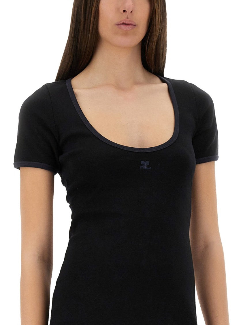 Courrèges "Holistic Contrast" Mini Dress