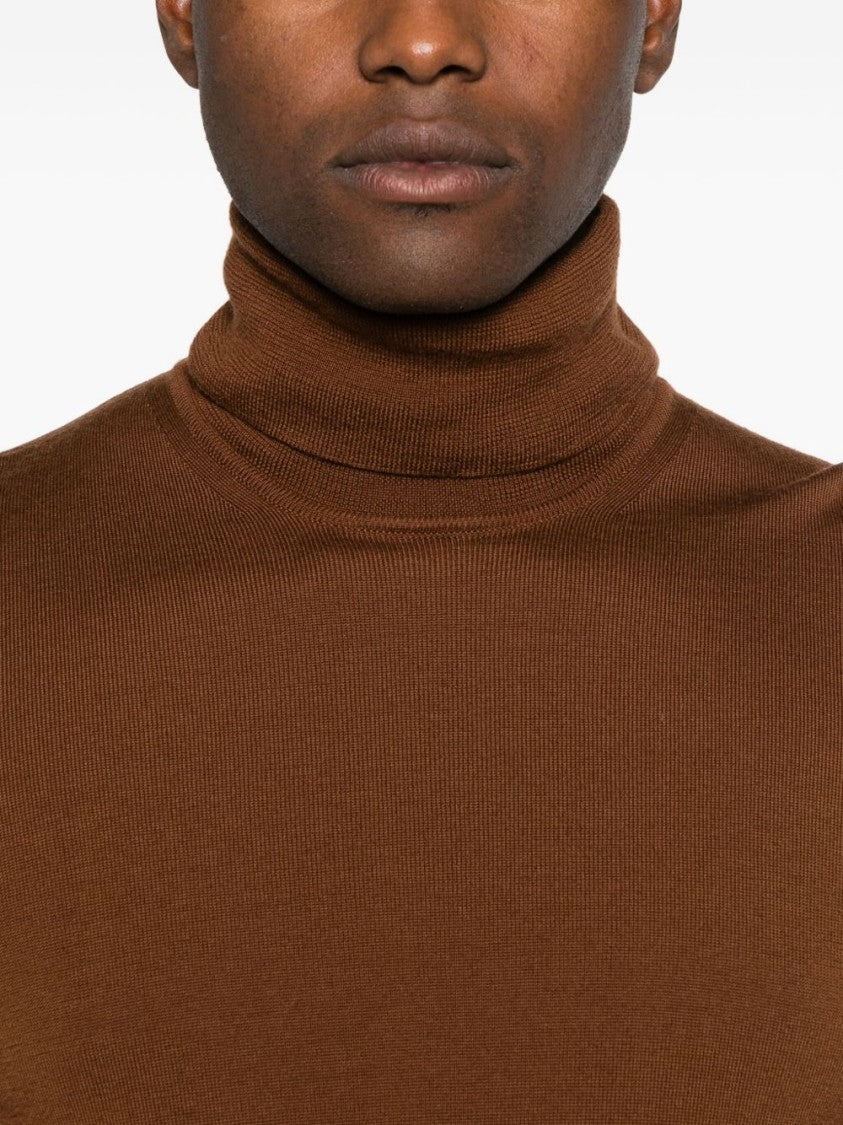 Alpha Studio Classic Merino Wool Turtleneck Sweater