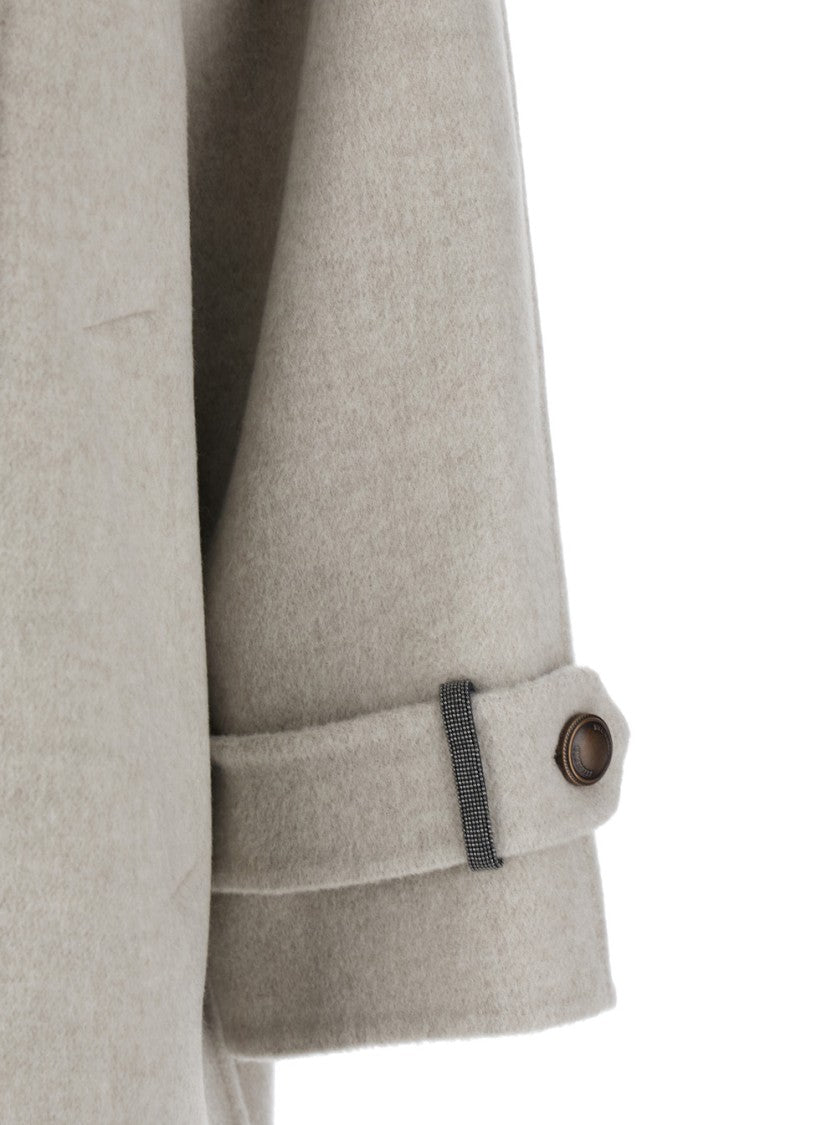 Brunello Cucinelli Double-Breasted Outerwear With High Collar