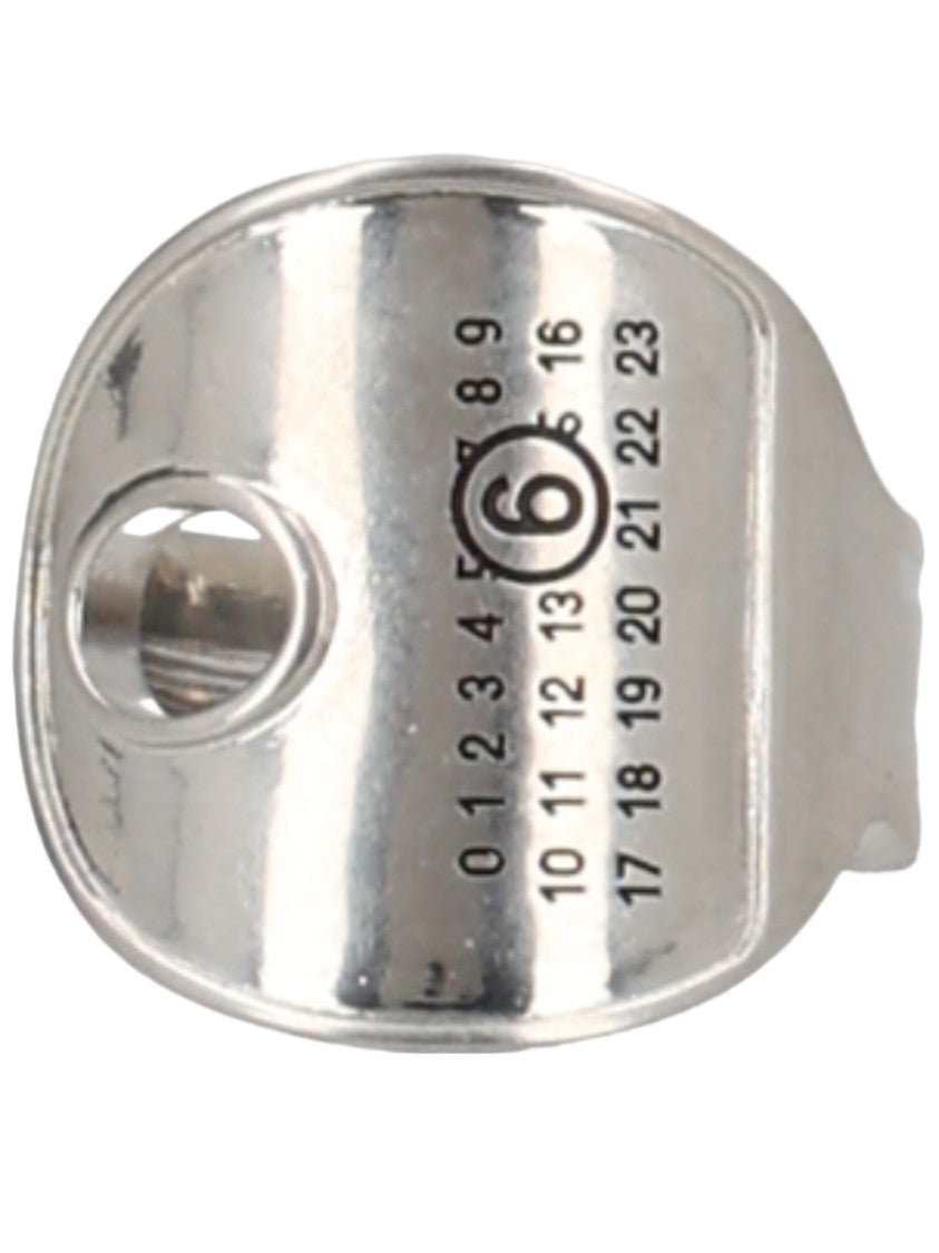 Mm6 By Maison Margiela Rounded Rectangular Silver Earrings With Unique Cut-Out Detail