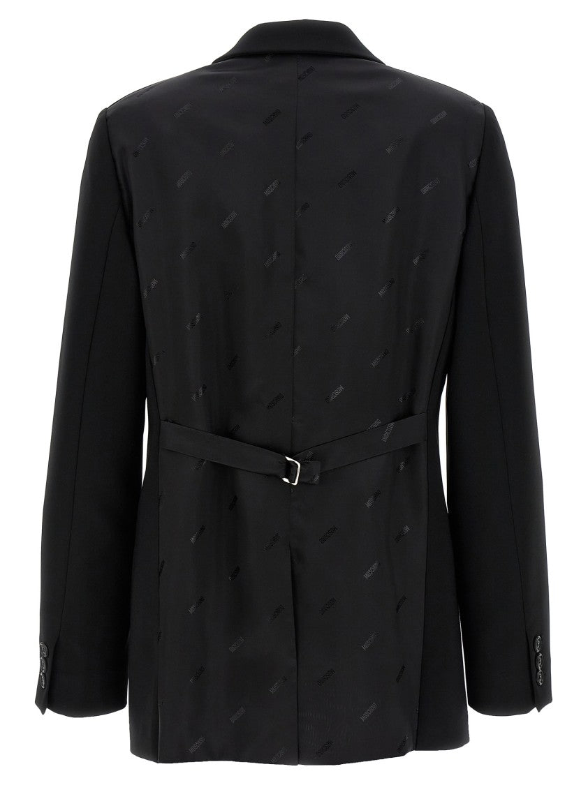 Moschino Single-Breasted Blazer With Martingale Detail