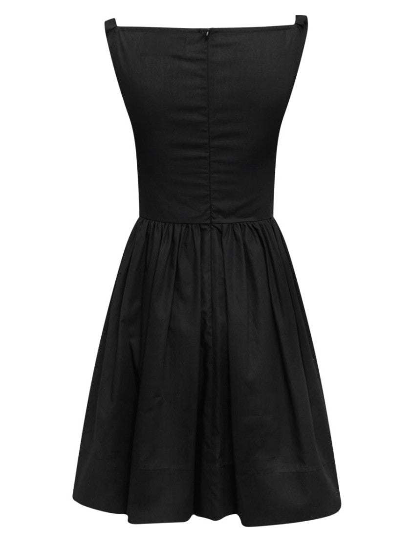 Vivienne Westwood Sunday Fitted Draped Cotton Mini Dress