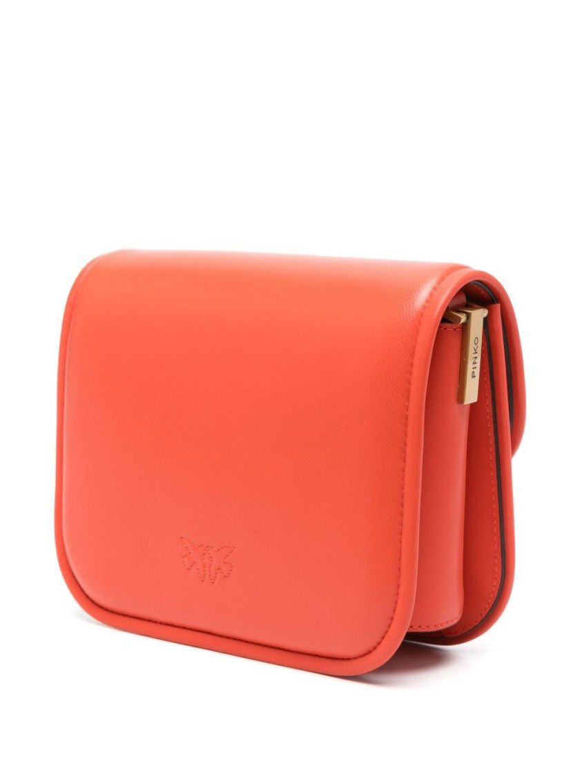 Pinko Sunset Orange Foldover Top Bag