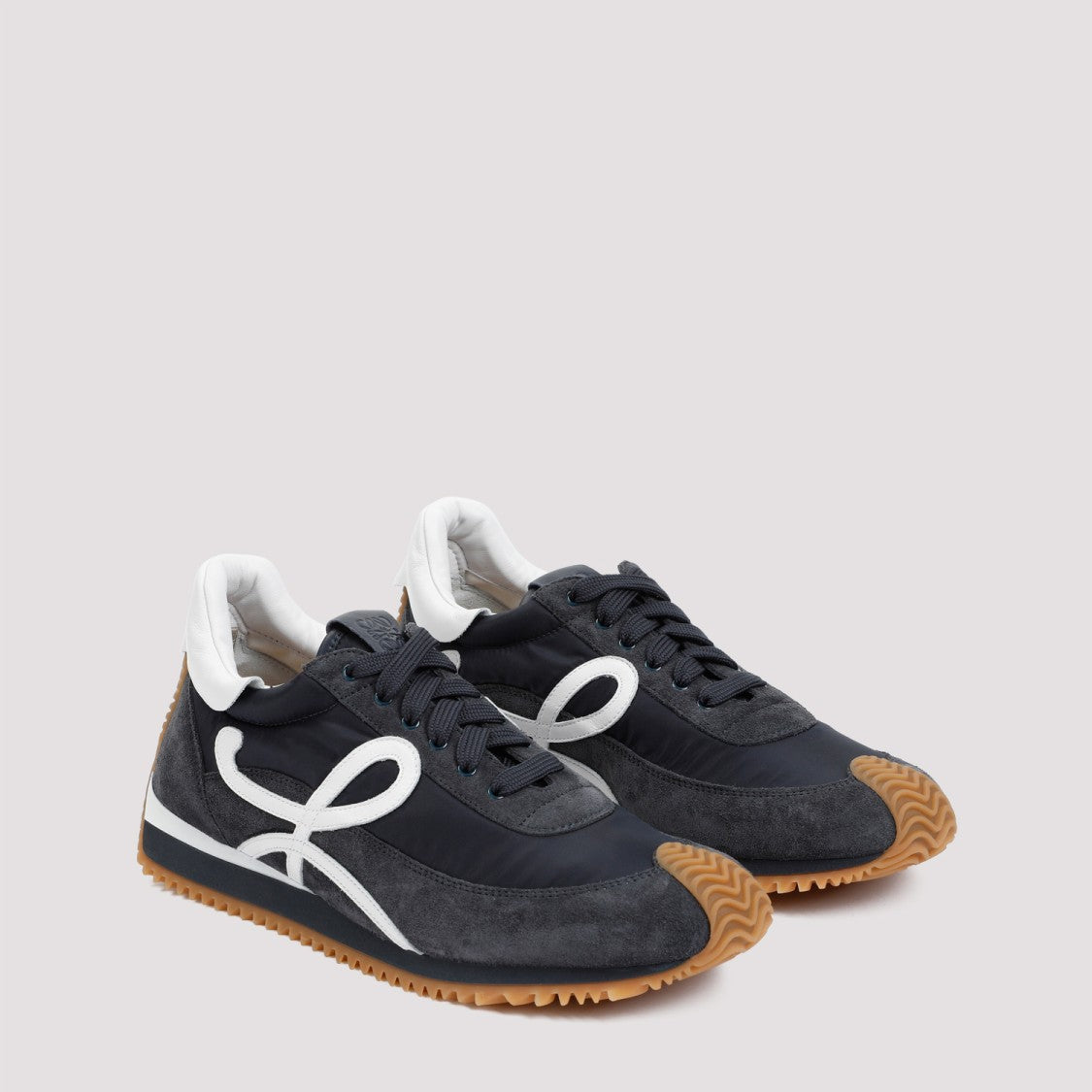 Loewe Flow Runner Dark Navy Suede Leather Sneakers
