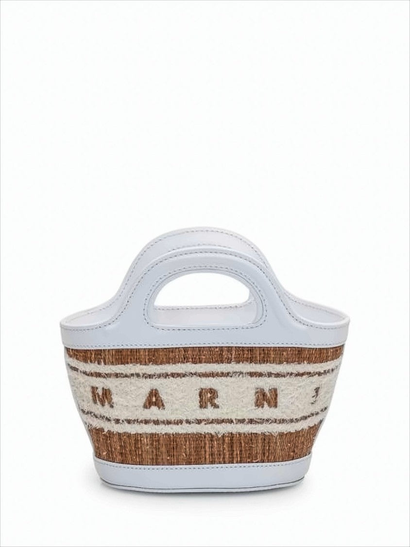 Marni Textured Tote Bag With Reinforced Edges And Cut-Out Handles