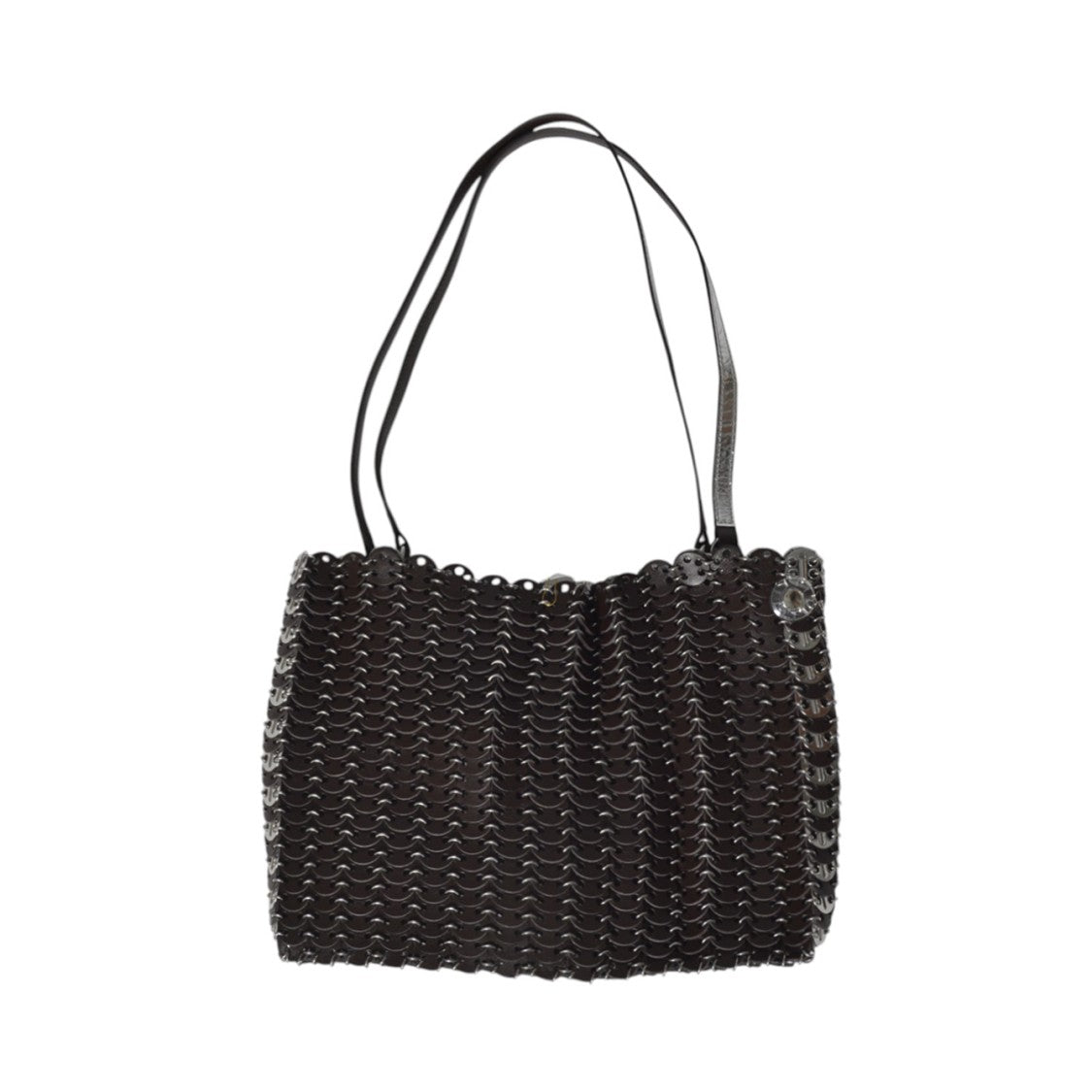 Rabanne Rectangular Handbag With Interlinked Leather Design