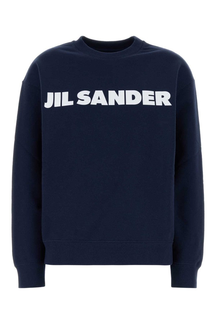 Jil Sander Navy Blue Cotton Sweatshirt