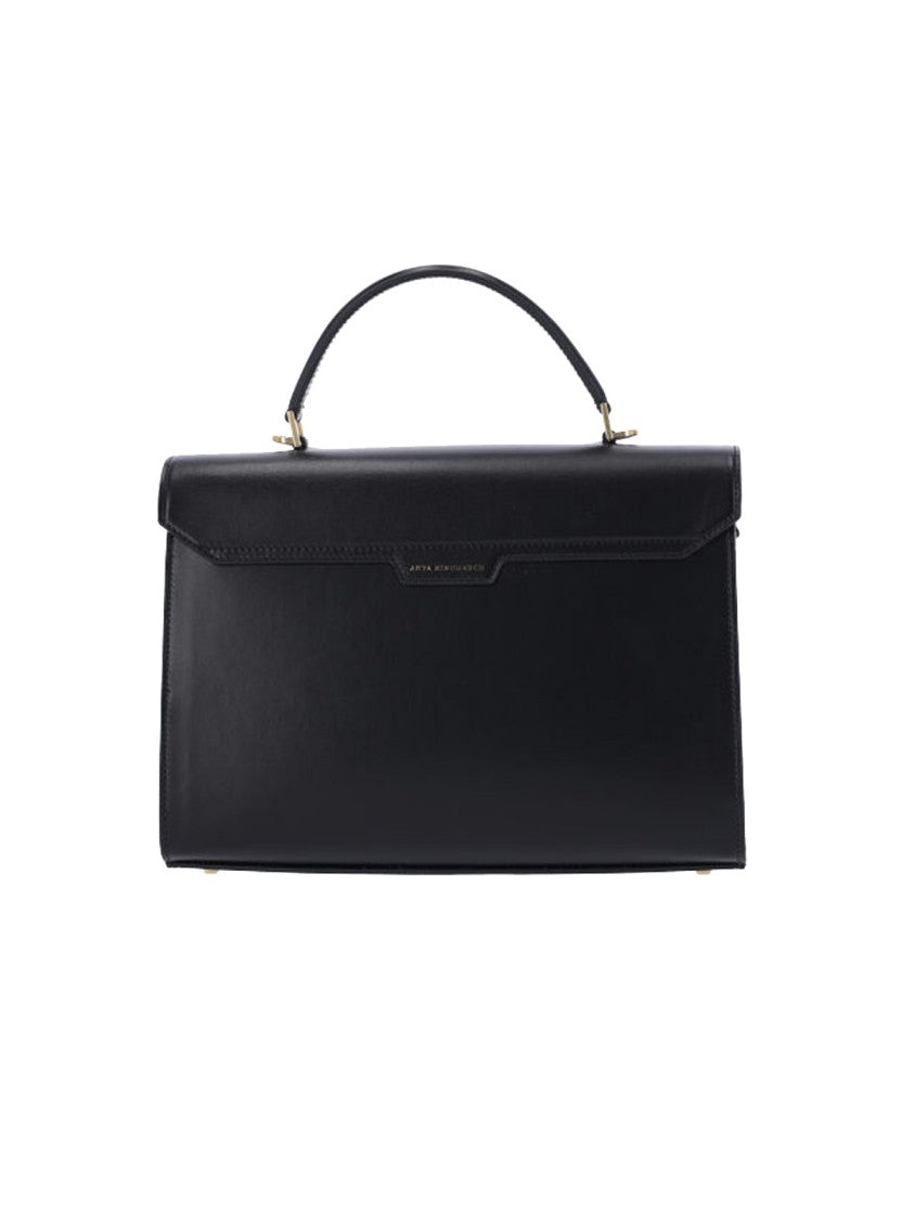 Anya Hindmarch "Mortimer" Handbag, In Black Calfskin