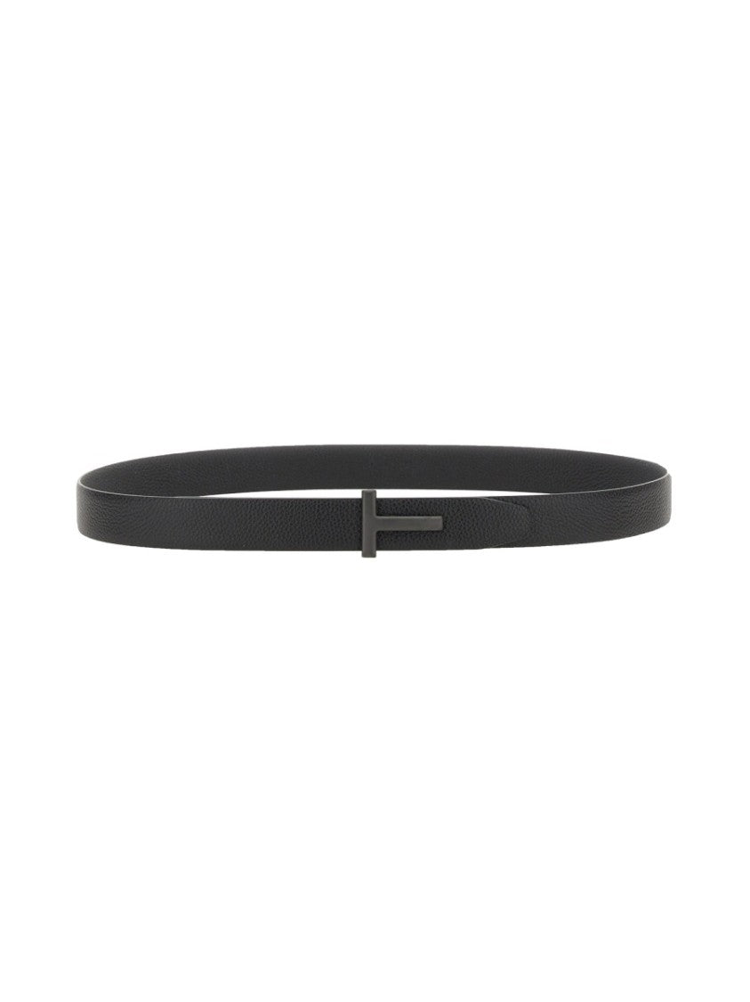 Tom Ford Black Calf Leather Belt