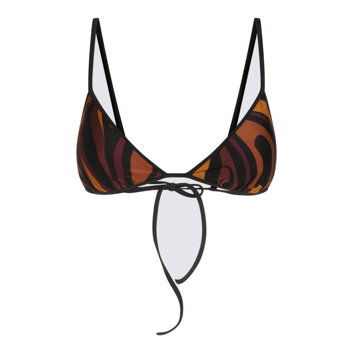 Emilio Pucci Abstract Pattern Triangle Bikini Top With Adjustable Straps