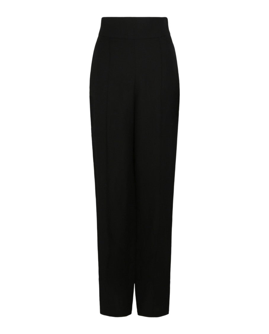 Ferragamo High-Rise Tailored Wide-Leg Pants With Stitched Detail