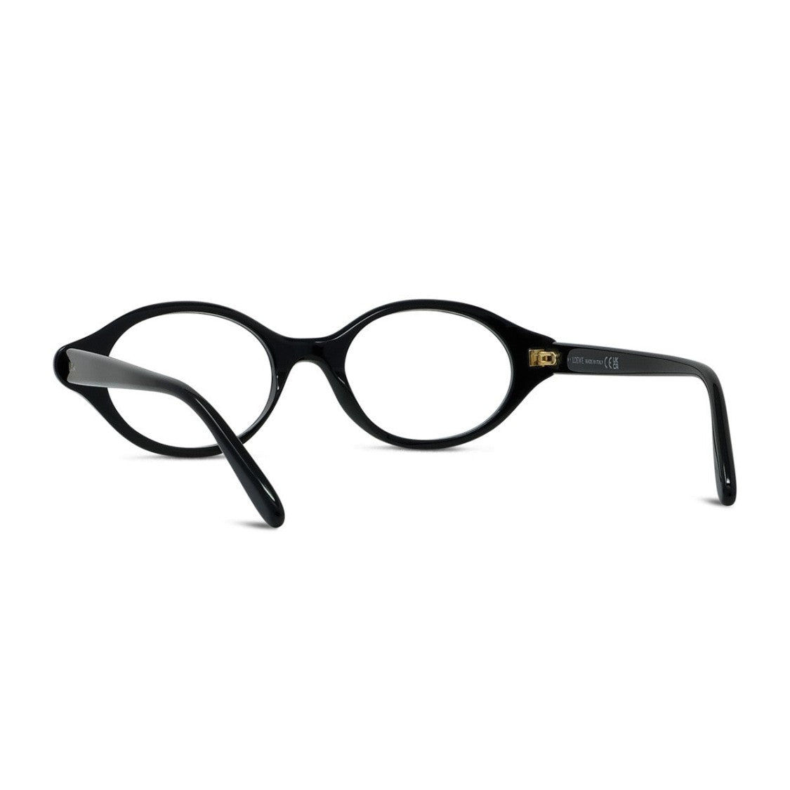 Loewe Black Slim Acetate Oval Sunglasses