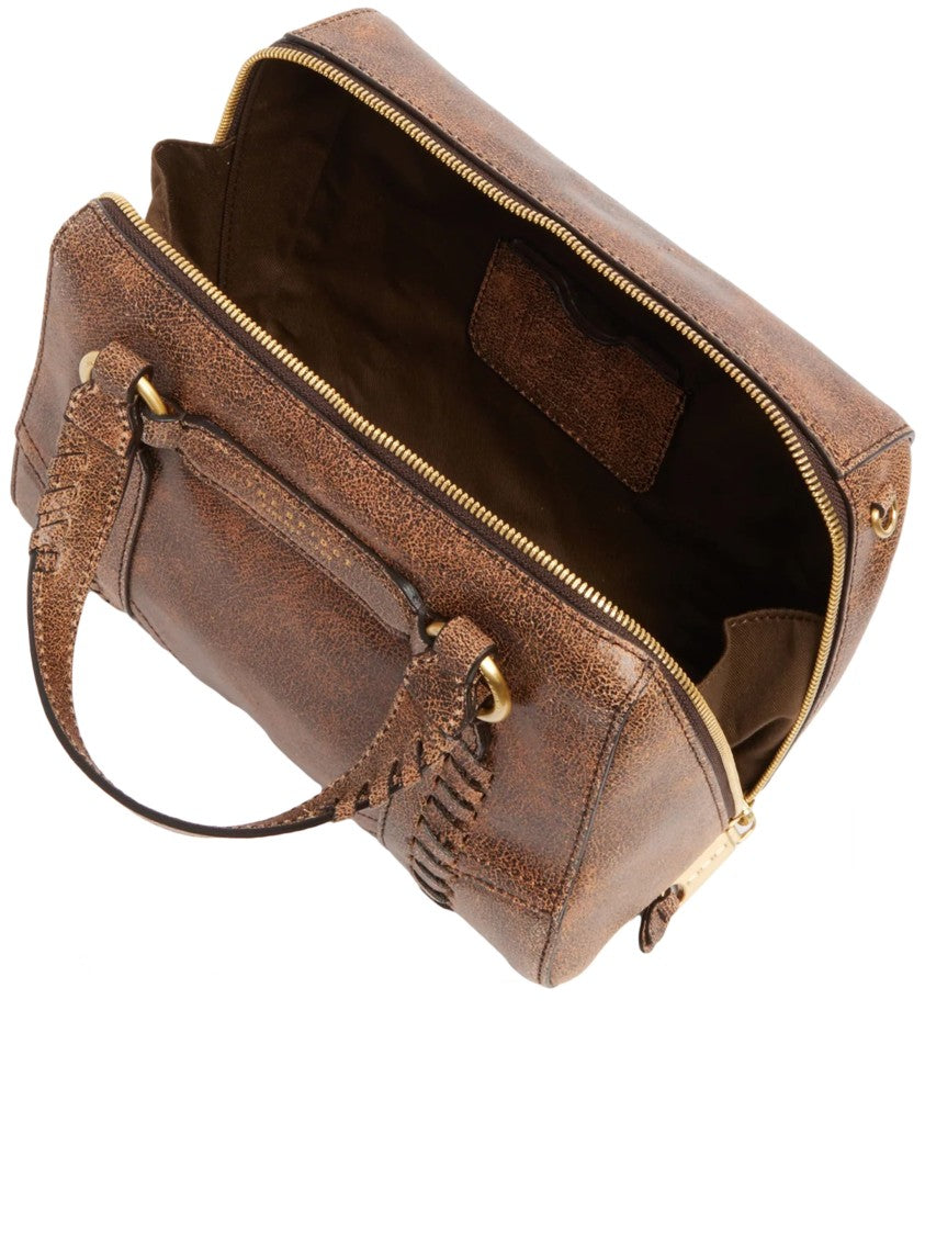 The Bridge Structured Rectangular Handbag With Whipstitch Detailing