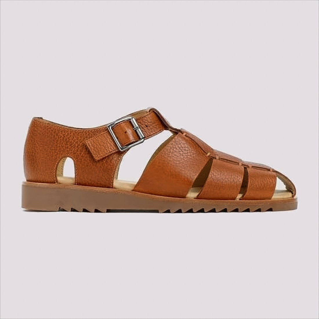 Paraboot Fisherman Sandal With Textured Leather Straps