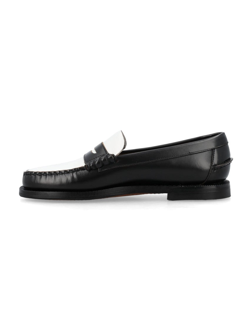 Sebago Two-Tone Classic Loafers With Detailed Stitching