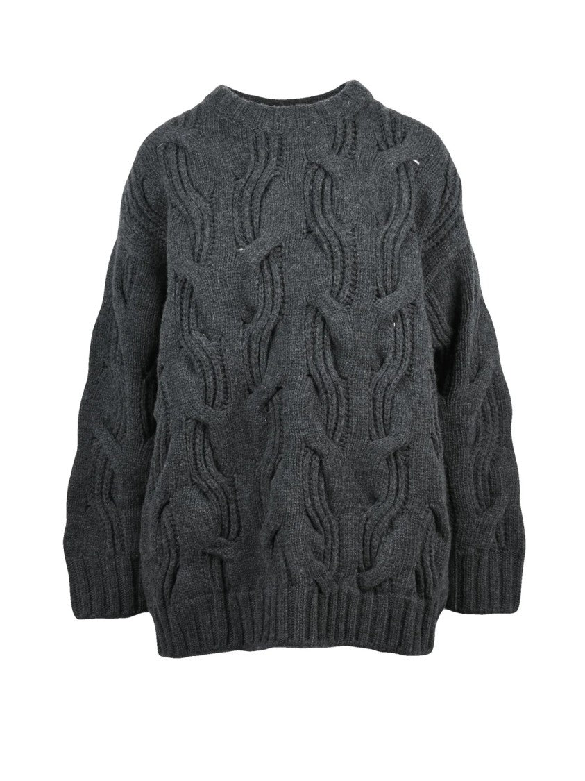 Bottega Veneta Intrecciato Knit Wool Crewneck Sweater