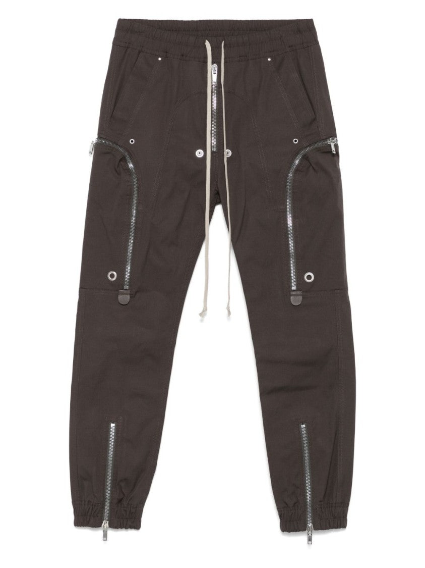 Rick Owens Slim Fit Utility Trousers With Elasticated Waistband