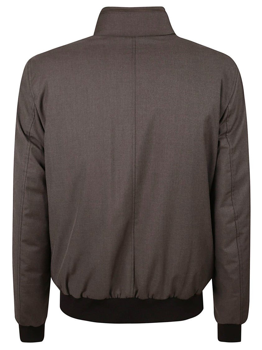 Moorer Quilted Puffer Jacket With Smooth Fabric Panels