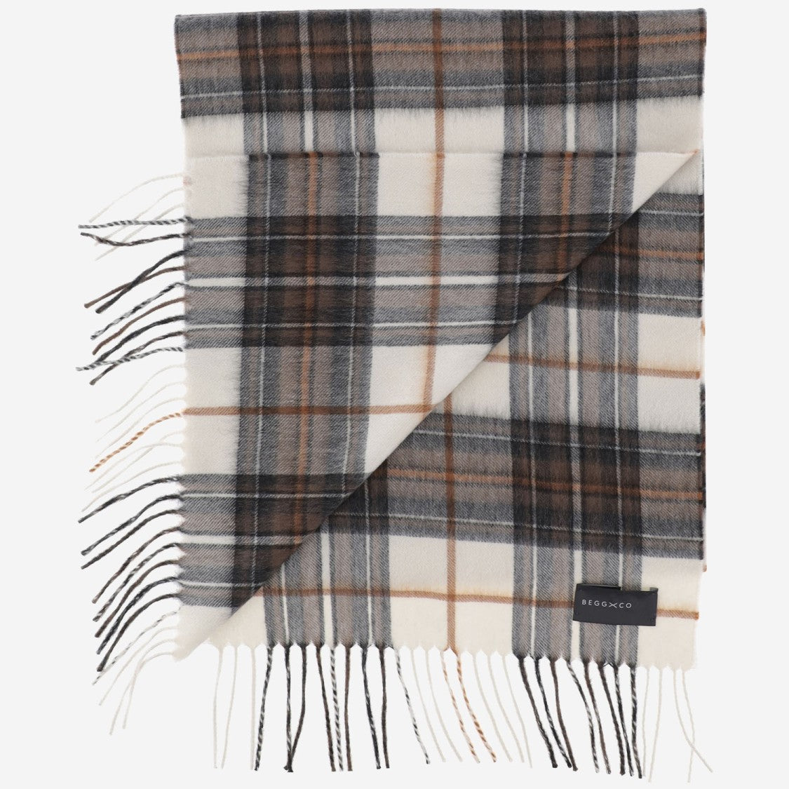 Alex Begg Cashmere Scarf With Classic Check Pattern