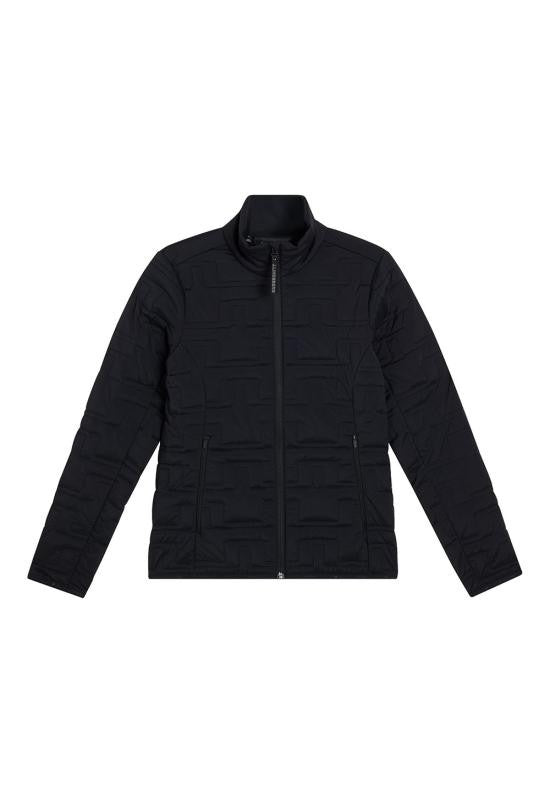 J Lindeberg Quilted Black Jacket With Textured Finish