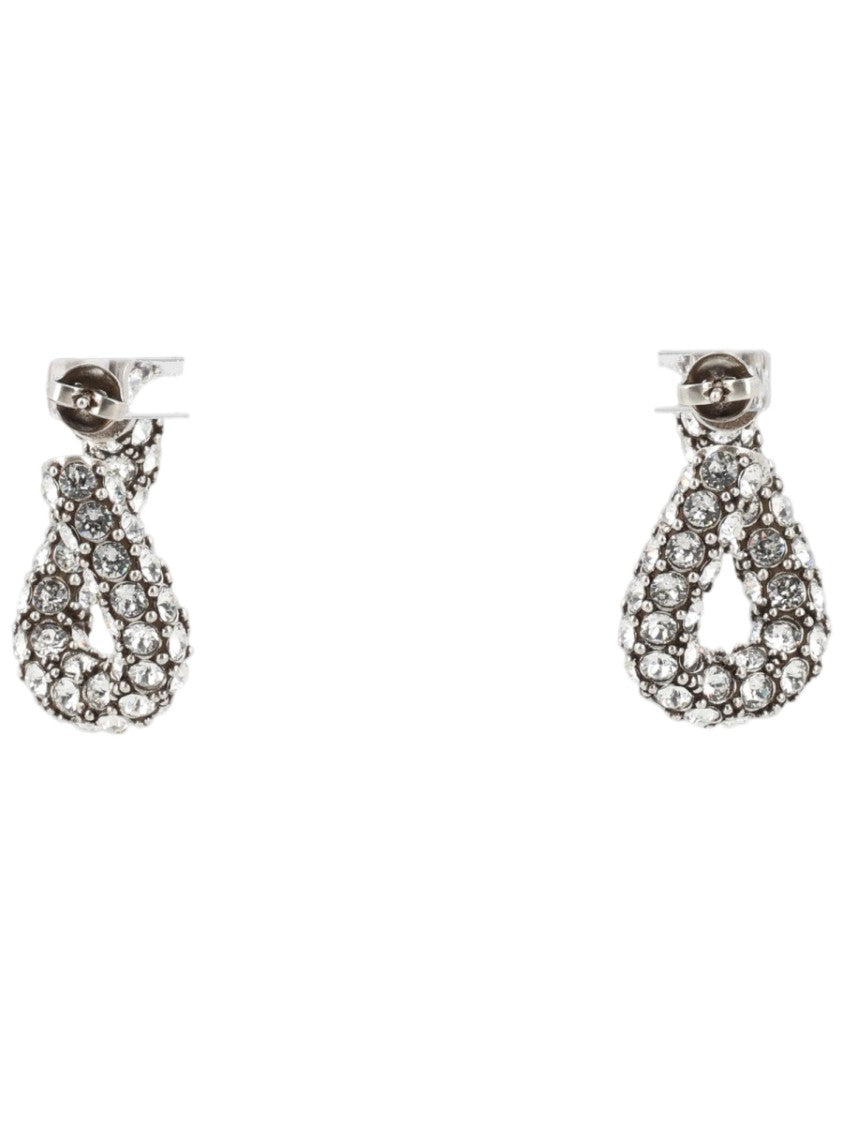 Isabel Marant Silver Glass Stone Teardrop Earrings