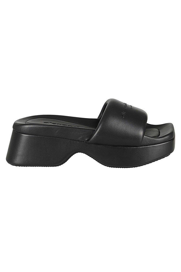 Alexander Wang Platform Black Float Slide Slippers