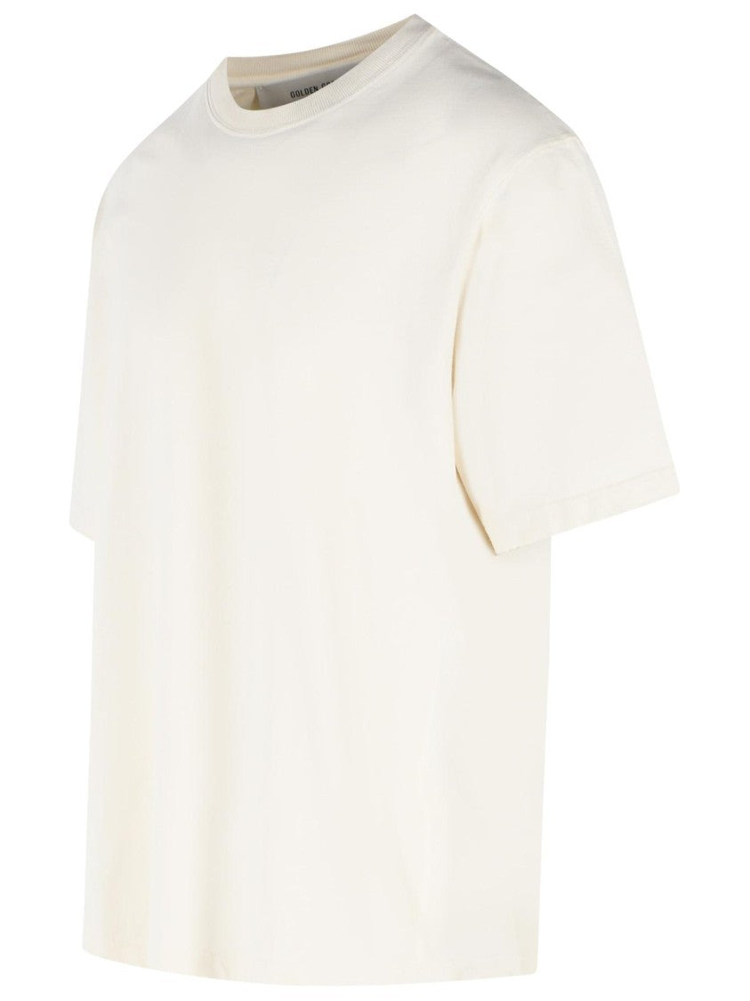 Golden Goose Uisex Vintage White Cotton T-Shirt