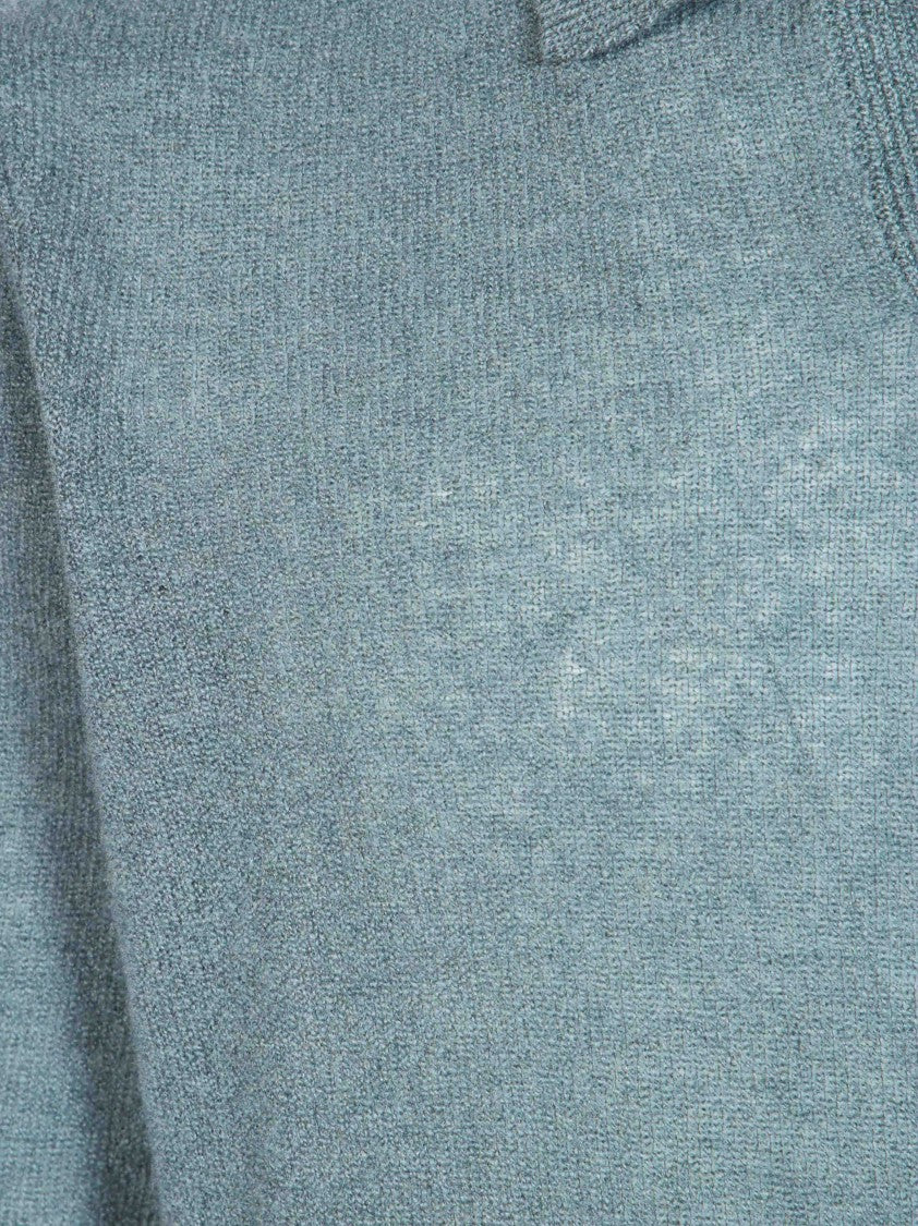 Altea Cashmerino Long-Sleeve Open Collar Polo Sweater
