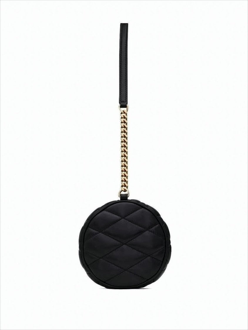 Saint Laurent Quilted Lambskin Shoulder Bag With Gold-Tone Chain Strap