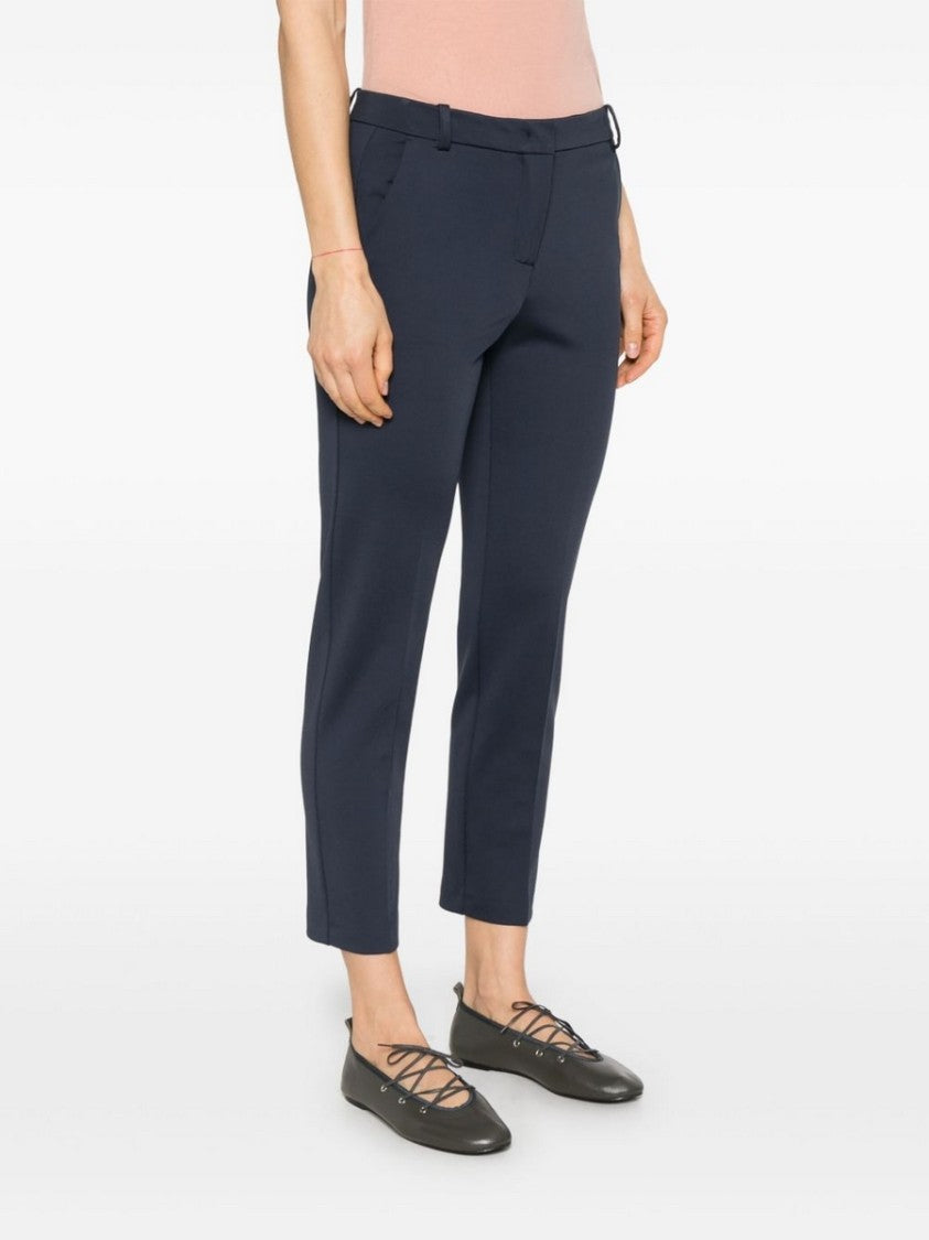 Pinko Tailored Black Trousers With Smooth Texture