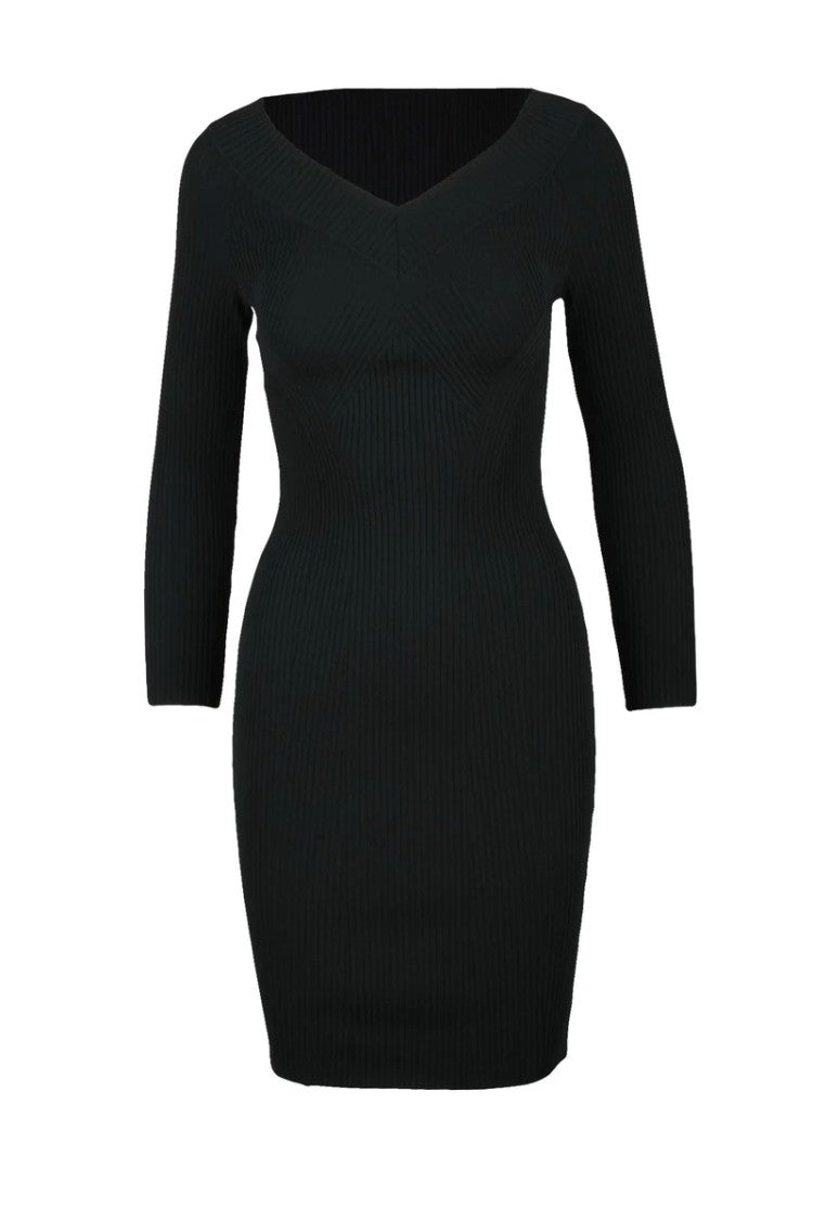 Alberta Ferretti Knit Sheath Dress - Black