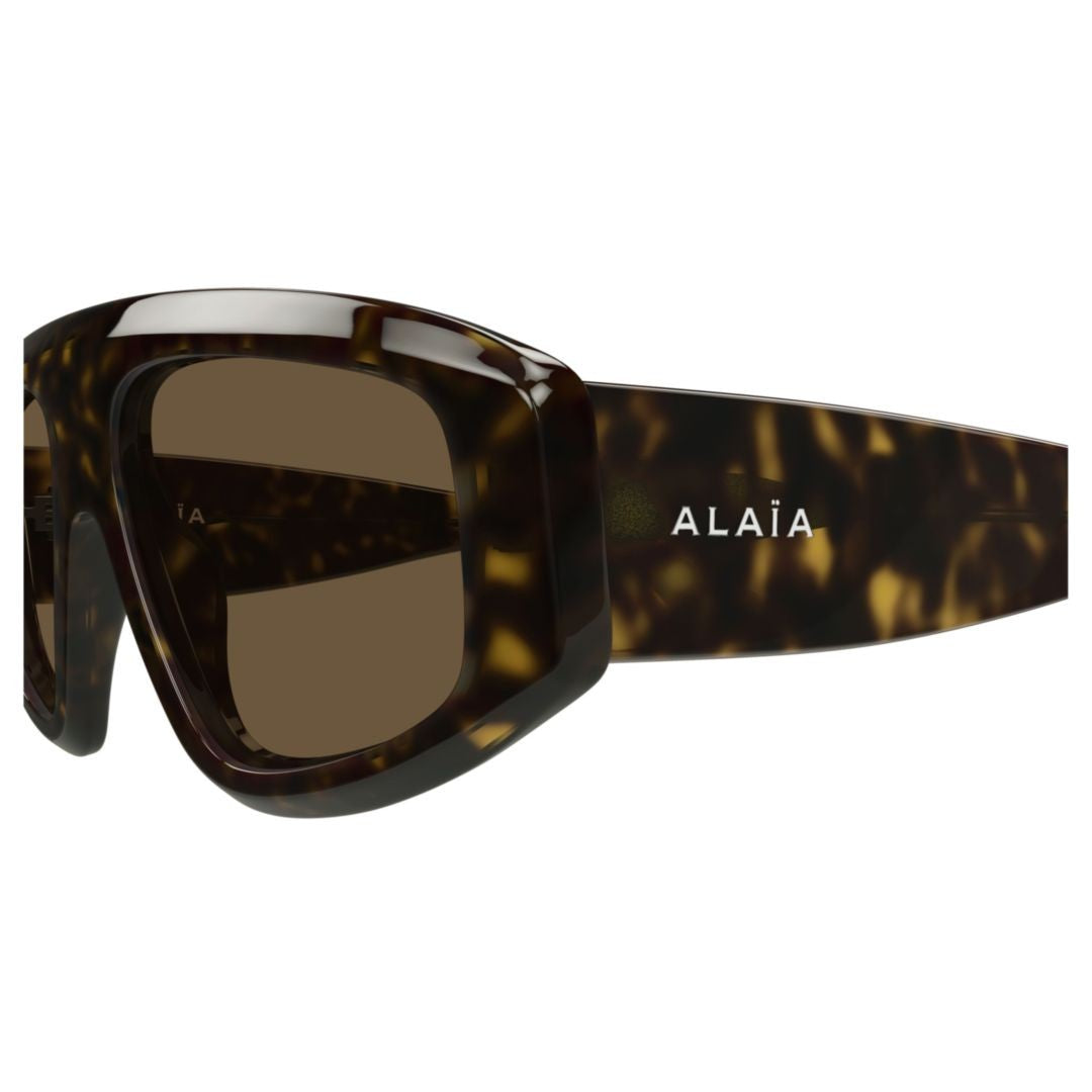 Azzedine Alaïa Oversized Rectangular Tortoiseshell Sunglasses