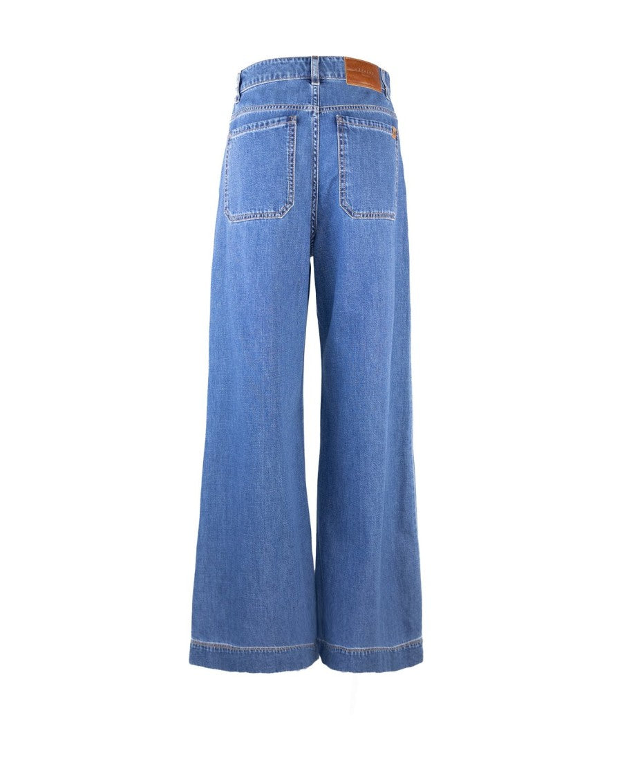 Max Mara Mid-Rise Straight-Leg Denim Pants With Traditional Stitching