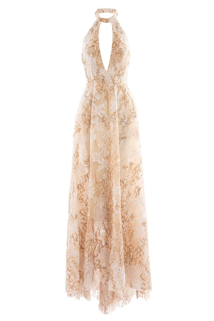 Saiid Kobeisy Embroidered Long Dress