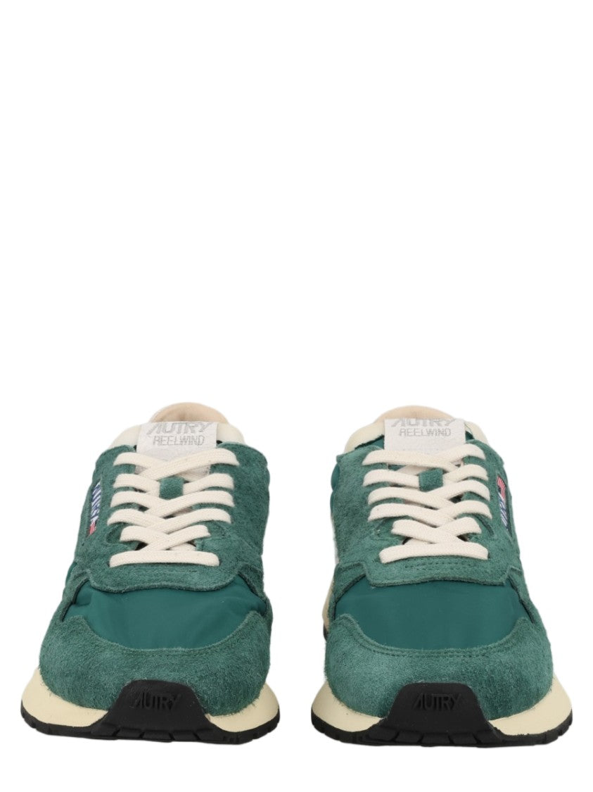 Autry Reelwind Low Textured Suede Nylon-Blend Sneakers