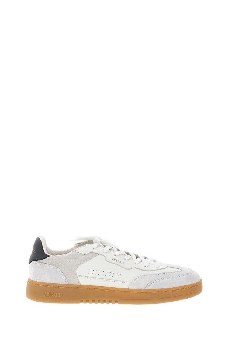 Axel Arigato Low-Top White Sneaker With Gold-Tone Logo And Contrasting Sole