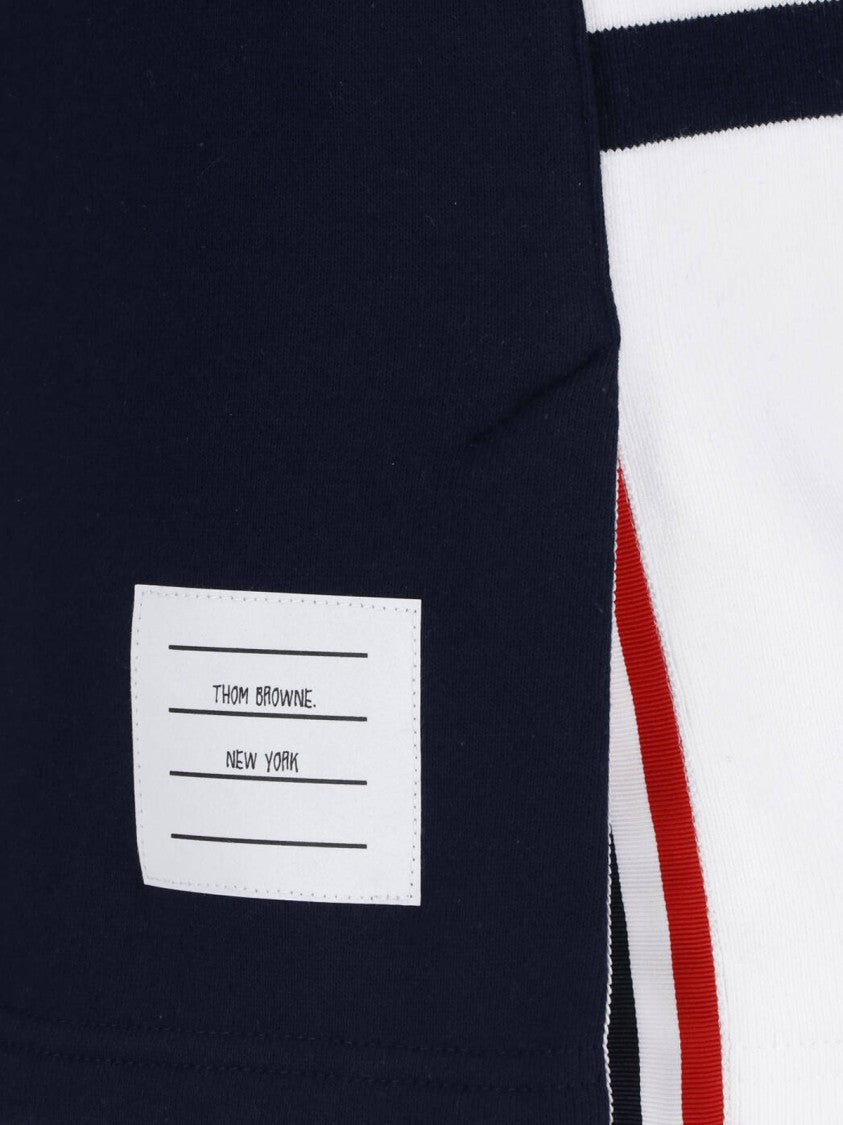 Thom Browne Black Pleated Structured Mini Skirt