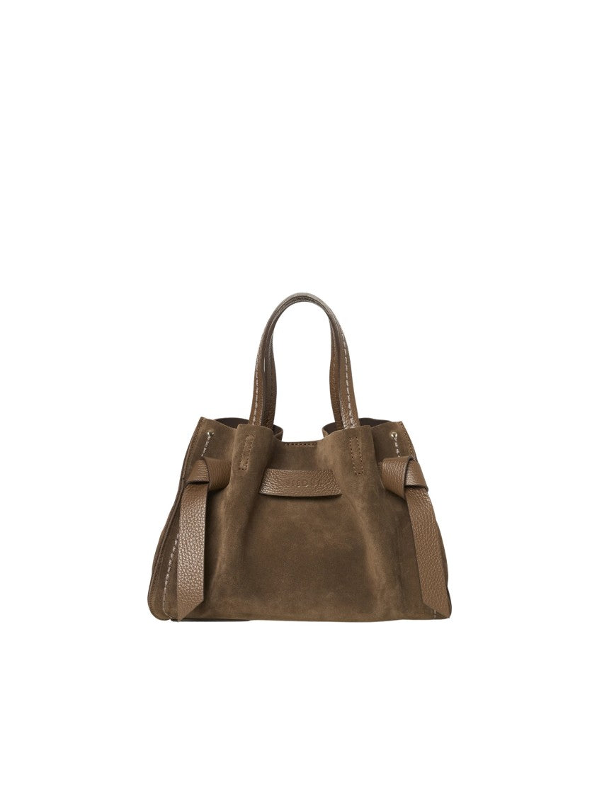 Visona` Camoscio Brown Suede Handbag