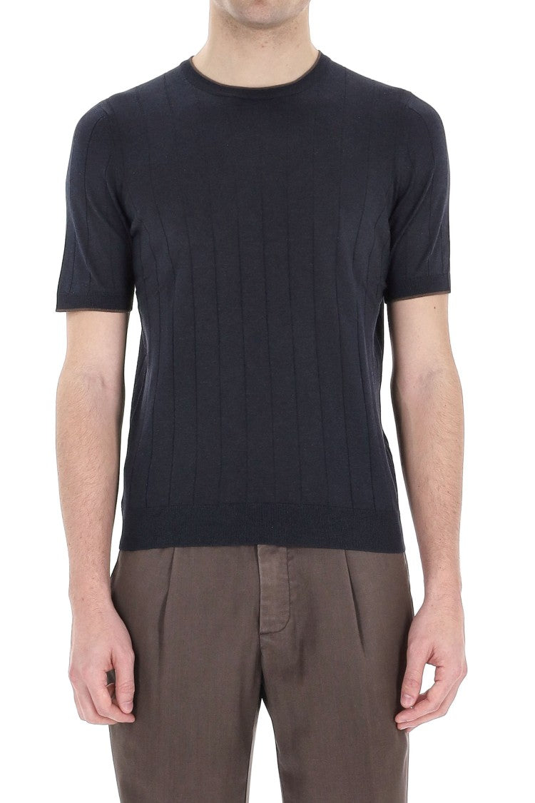 Barba Pure Silk Ribbed T-Shirt