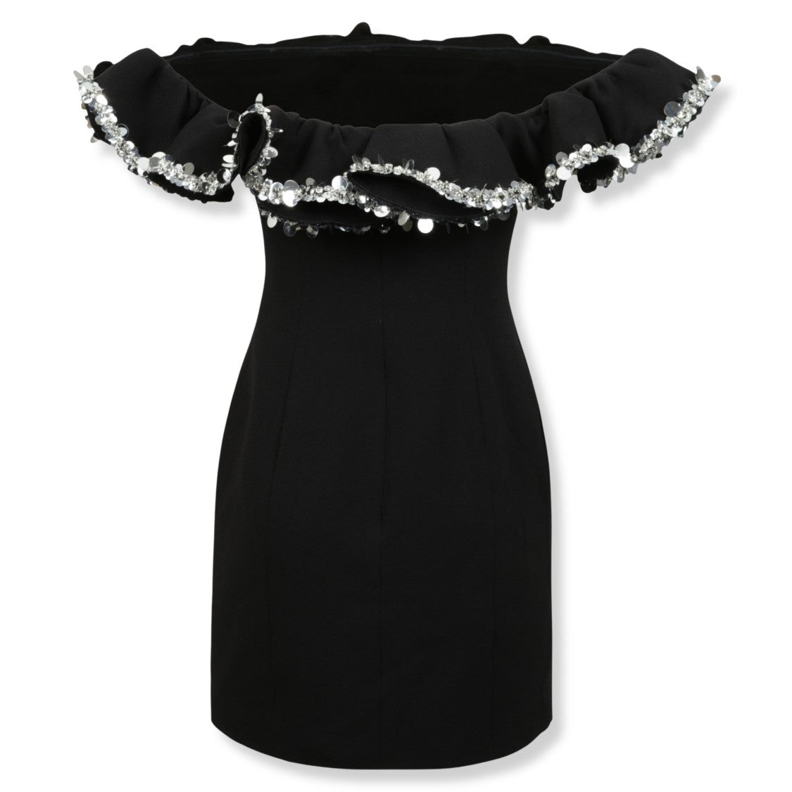 Rotate Rotate Crêpe Mini Ruffle Dress