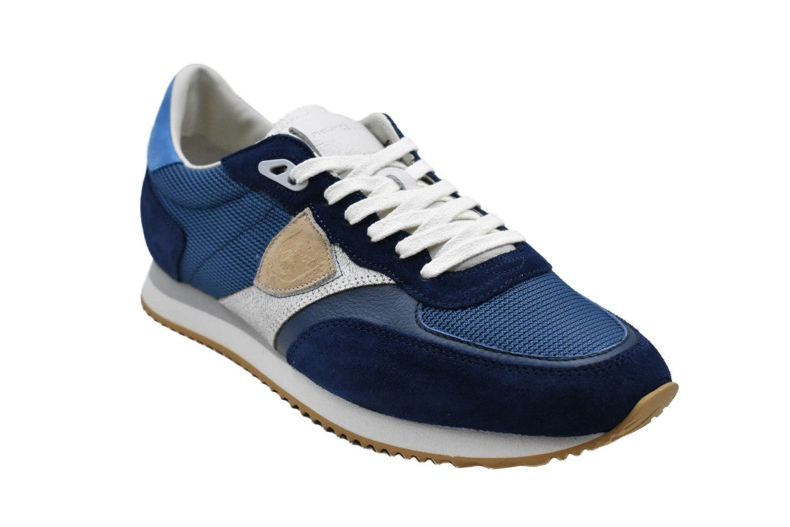 Philippe Model Low-Top Blue Sneakers With Suede