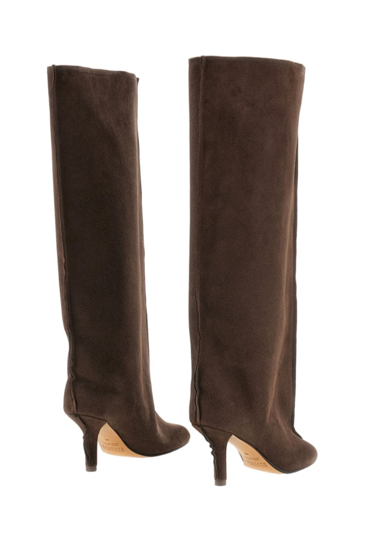 Mm6 By Maison Margiela Brown Anatomic Suede Boots