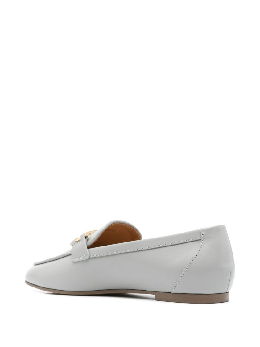 Tod's Beige Flats With Subtle Gold Accent