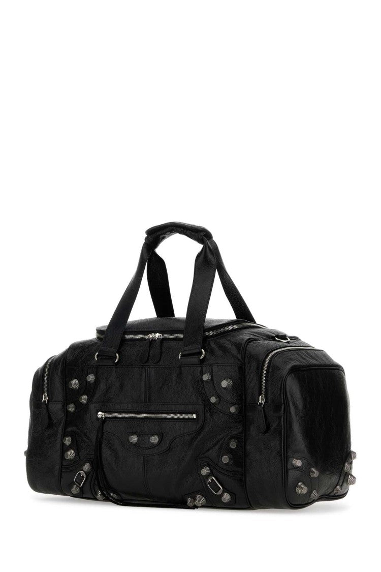 Balenciaga Black Leather Le Cagole Travel Bag