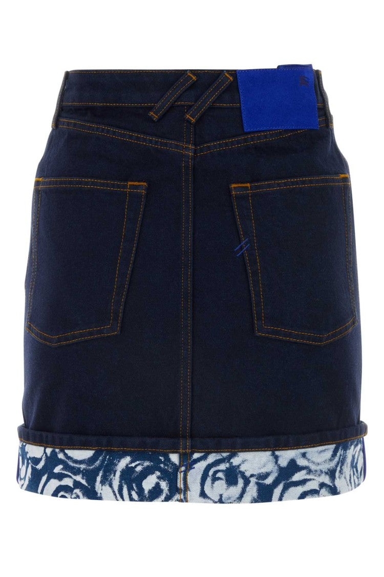 Burberry Dark Blue Denim Mini Skirt