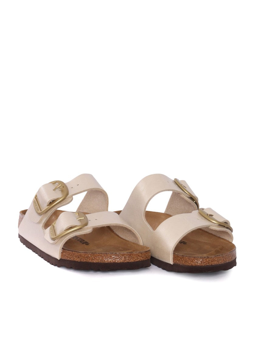 Birkenstock White Arizona Birko Flor Slide Sandal