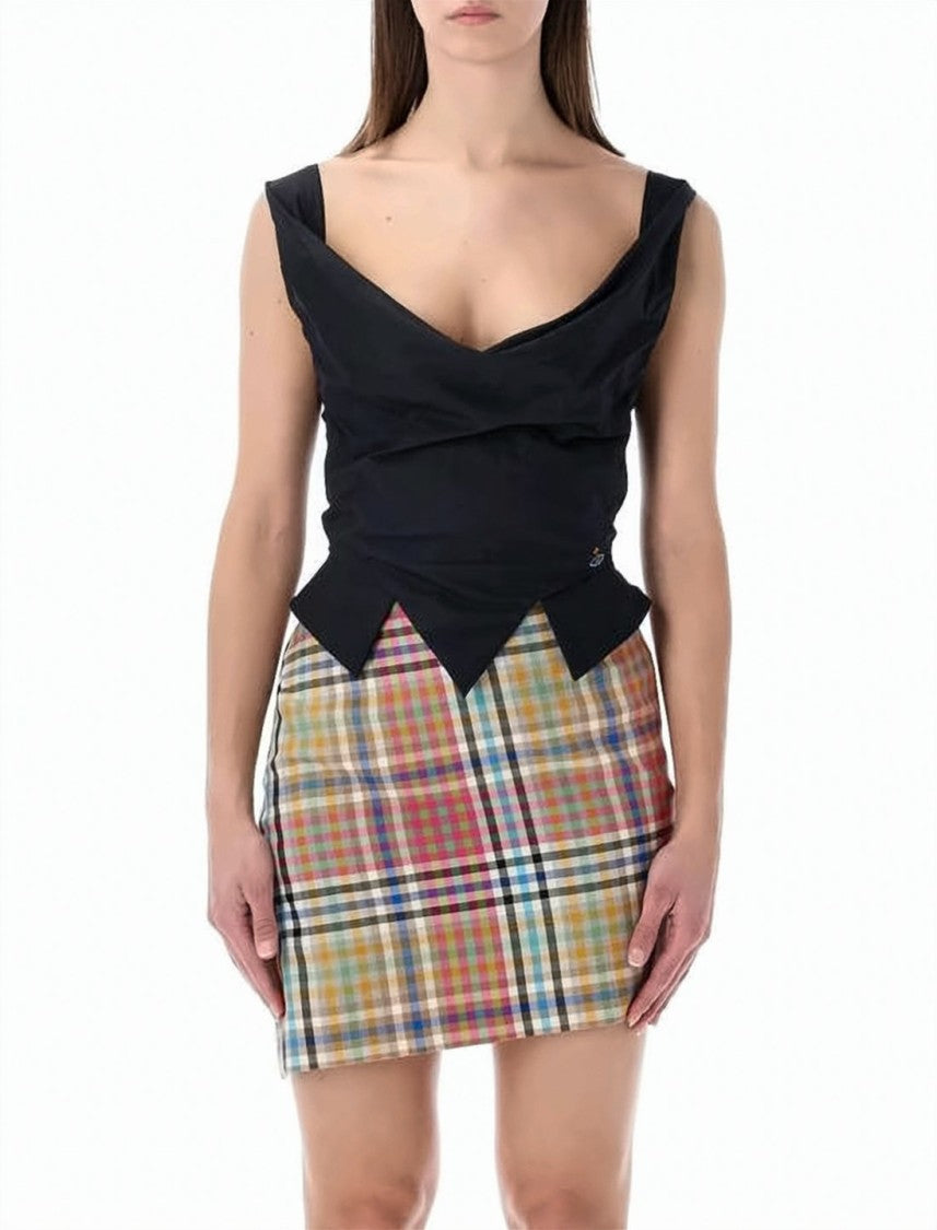 Vivienne Westwood Draped V-Neck Sleeveless Top