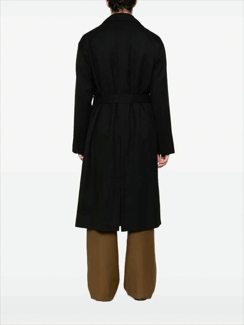 Lardini Double-Breasted Wool Coat With Tailored Silhouette